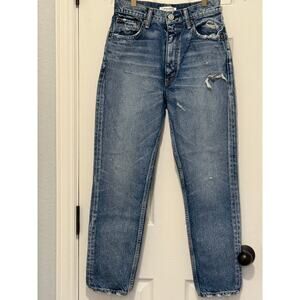 Moussy Vintage Jeans Size 26 Distressed High Rise Straight Leg Japan Denim